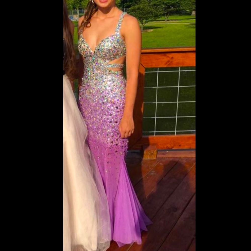 Faviana Purple Lavendar Prom Dress